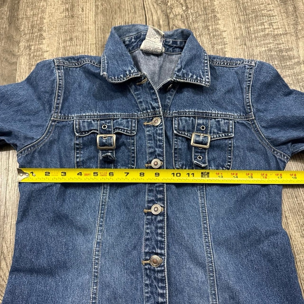 Vintage Y2K Faded Glory denim buckle dress - Picture 3 of 8